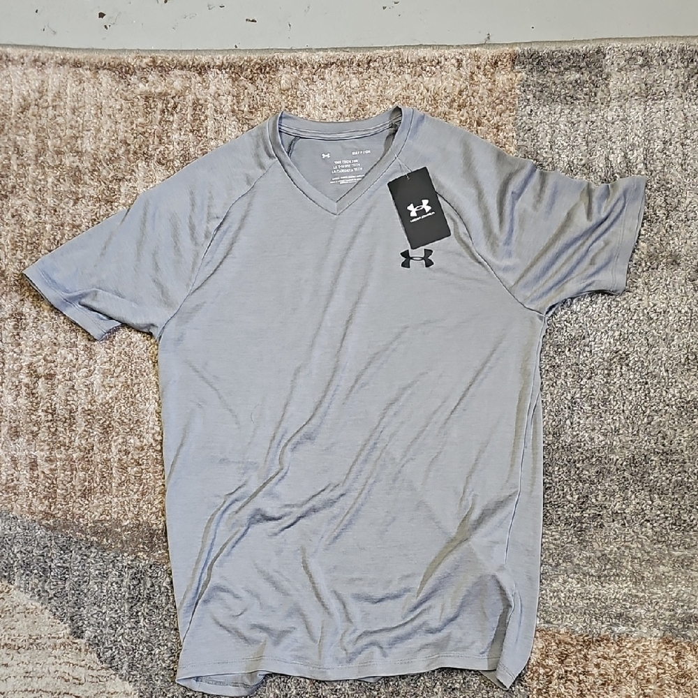 Under Armour Men's Light Gray V-Neck Tee